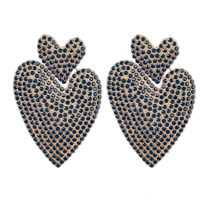 Wholesale Color Rhinestone Love Multilayer Alloy Boho Earrings JDC-ES-JL939 Earrings 氿乐 Wholesale Jewelry JoyasDeChina Joyas De China