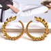 Wholesale Color Rhinestone Metal Round Electroplated Alloy Earrings JDC-ES-SK091 Earrings 深刻 gold Wholesale Jewelry JoyasDeChina Joyas De China