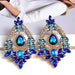 Wholesale Color Rhinestone Plating Alloy Earrings JDC-ES-SK023 Earrings 深刻 green Wholesale Jewelry JoyasDeChina Joyas De China