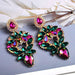 Wholesale Color Rhinestone Plating Alloy Earrings JDC-ES-SK034 Earrings 深刻 Wholesale Jewelry JoyasDeChina Joyas De China