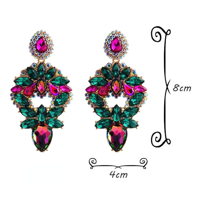 Wholesale Color Rhinestone Plating Alloy Earrings JDC-ES-SK034 Earrings 深刻 Wholesale Jewelry JoyasDeChina Joyas De China
