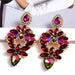 Wholesale Color Rhinestone Plating Alloy Earrings JDC-ES-SK034 Earrings 深刻 red Wholesale Jewelry JoyasDeChina Joyas De China