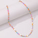 Wholesale color rice beads love short mushroom rice bead neck chain JDC-NE-YinH004 Necklaces 颖皓 heart Wholesale Jewelry JoyasDeChina Joyas De China