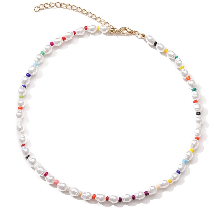 Wholesale color rice pearl Bohemian National Style Necklace JDC-NE-F046 necklaces 韩之尚 Wholesale Jewelry JoyasDeChina Joyas De China