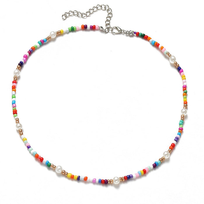Wholesale color rice pearl Bohemian National Style Necklace JDC-NE-F046 necklaces 韩之尚 54267 Wholesale Jewelry JoyasDeChina Joyas De China