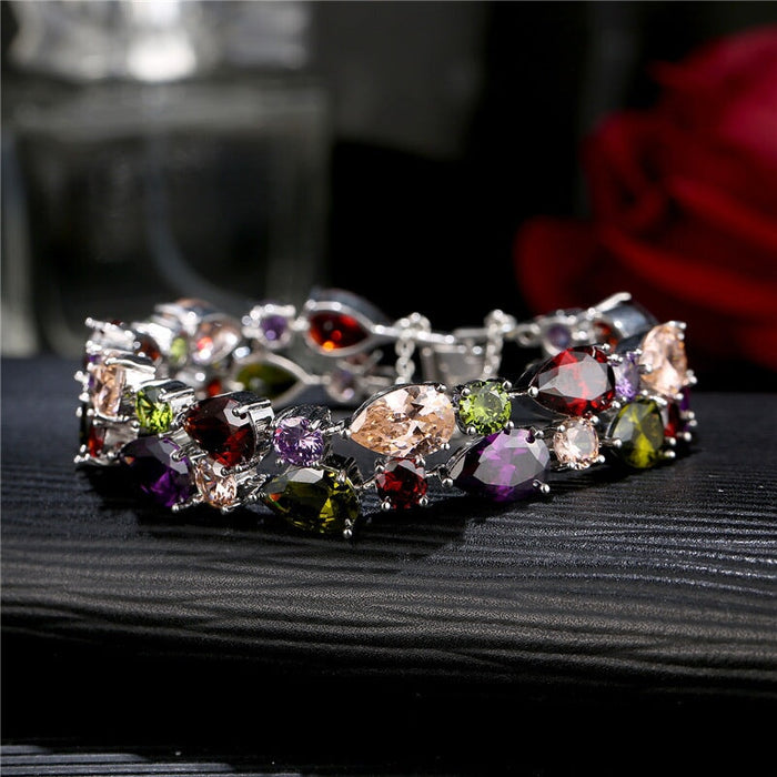 Wholesale color rose gold zircon bracelet MOQ≥2 JDC-BT-Kas004 Bracelet 卡诗 2 17 MOQ2 Wholesale Jewelry JoyasDeChina Joyas De China