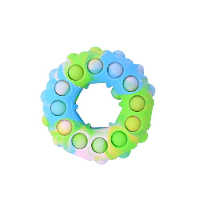 Wholesale color silicone donuts Fidgets Toy JDC-FT-SZQL003 fidgets toy 潜乐 Bluish green Wholesale Jewelry JoyasDeChina Joyas De China