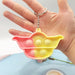 Wholesale color silicone Fidgets Toy Keychains JDC-KC-GSYY055 Keychains JoyasDeChina UFO (pink + yellow) Wholesale Jewelry JoyasDeChina Joyas De China