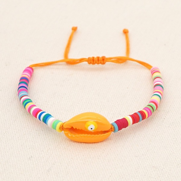 Bulk Jewelry Wholesale color soft ceramic pieces a hundred natural shell drip oil eye bracelets JDC-gbh390 Wholesale factory from China YIWU China