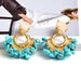 Wholesale Color Stone Plating Alloy Earrings JDC-ES-SK029 Earrings 深刻 red Wholesale Jewelry JoyasDeChina Joyas De China