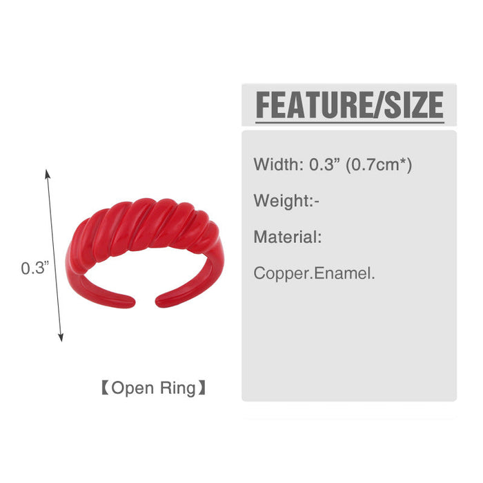 Wholesale Color Thread Electroplated Copper Rings JDC-RS-AS300 Rings JoyasDeChina Wholesale Jewelry JoyasDeChina Joyas De China