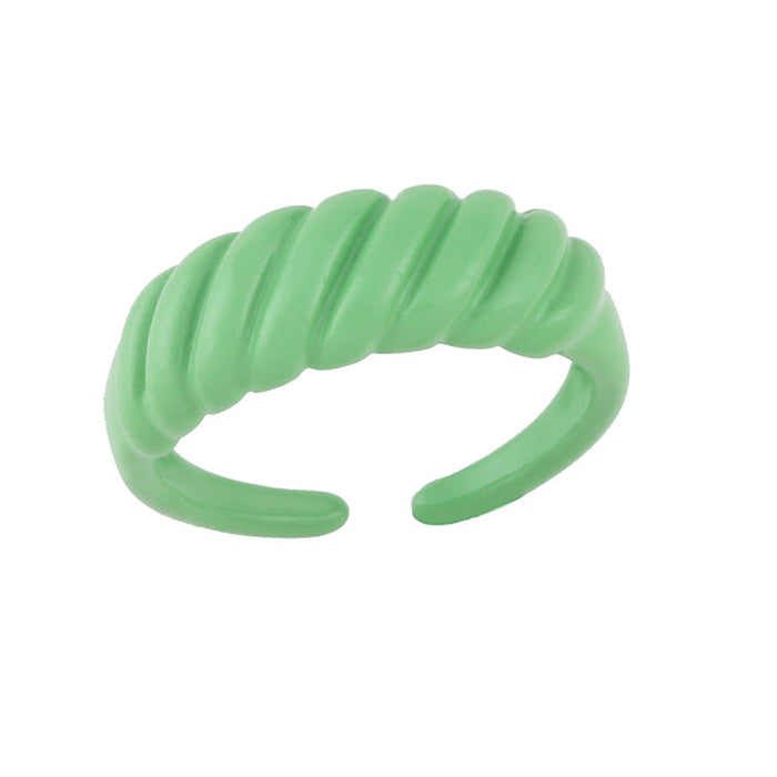 Wholesale Color Thread Electroplated Copper Rings JDC-RS-AS300 Rings JoyasDeChina light green adjustable Wholesale Jewelry JoyasDeChina Joyas De China