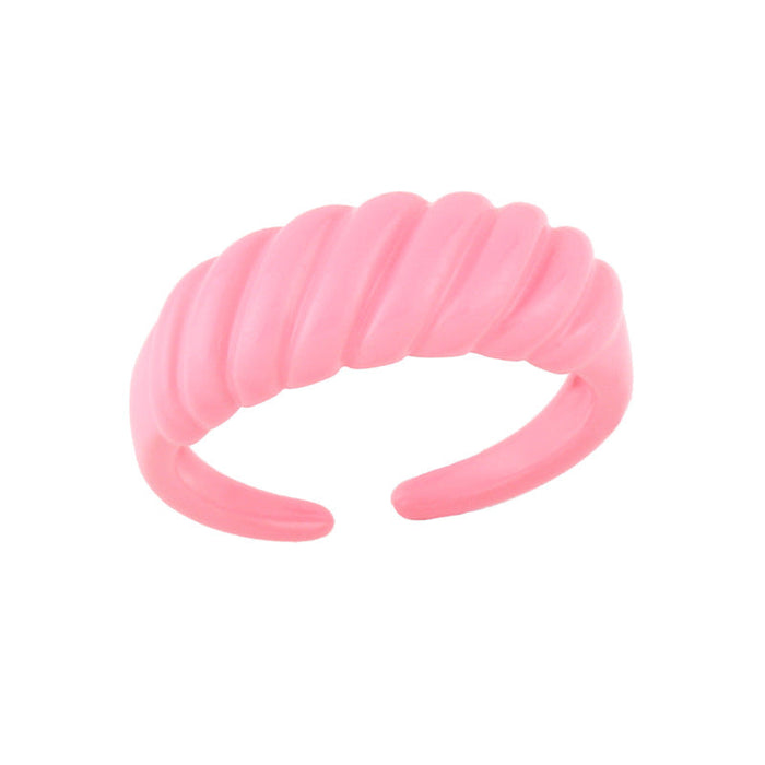Wholesale Color Thread Electroplated Copper Rings JDC-RS-AS300 Rings JoyasDeChina pink adjustable Wholesale Jewelry JoyasDeChina Joyas De China