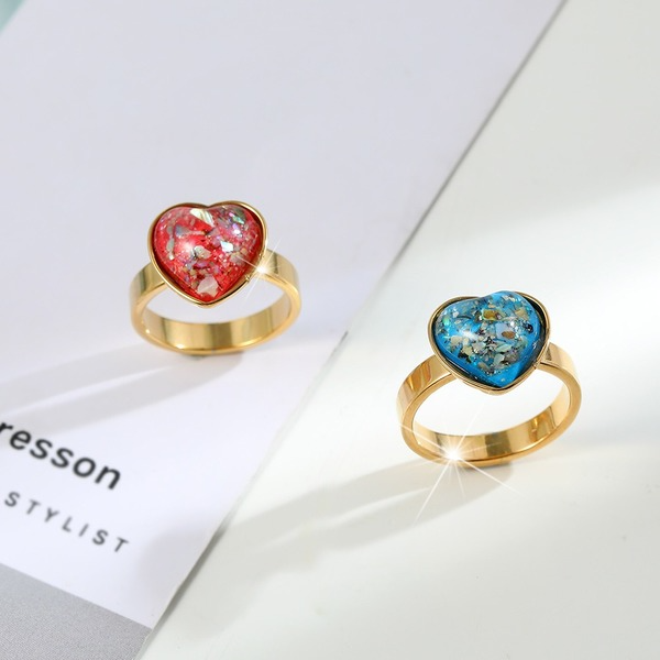 Bulk Jewelry Wholesale color titanium steel Stone multicolor 36 boxed opal gold-plated ring JDC-MRS-BS022 Wholesale factory from China YIWU China