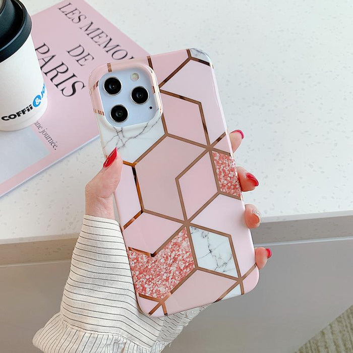 Bulk Jewelry Wholesale color TPU laser mosaic rhombic iPhone 12 mobile phone case JDC-PC-SC015 Wholesale factory from China YIWU China