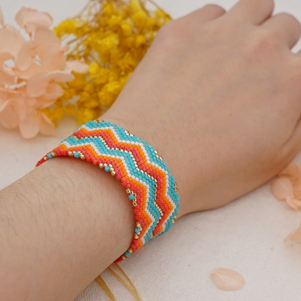 Bulk Jewelry Wholesale color wavy hand woven Bracelet JDC-gbh285 Wholesale factory from China YIWU China