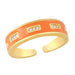 Wholesale Color Zircon Electroplated Copper Rings JDC-RS-AS286 Rings JoyasDeChina orange adjustable Wholesale Jewelry JoyasDeChina Joyas De China