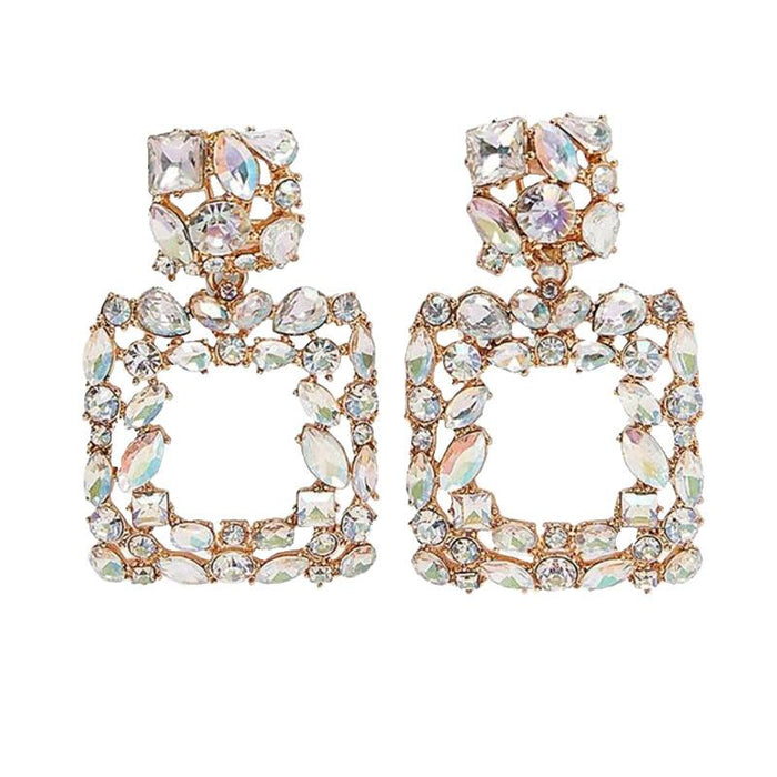 Wholesale colored alloy diamond earrings JDC-ES-GSV001 Earrings JoyasDeChina Section 1AB color Wholesale Jewelry JoyasDeChina Joyas De China