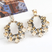 Bulk Jewelry Wholesale colored alloy diamond geometric earrings JDC-ES-GSCL041 Wholesale factory from China YIWU China