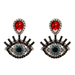 Bulk Jewelry Wholesale colored alloy-encrusted diamond devil's eye earrings JDC-ES-V058 Wholesale factory from China YIWU China