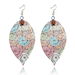 Bulk Jewelry Wholesale colored alloy hollow leaf printed earrings JDC-ES-C075 Wholesale factory from China YIWU China