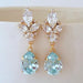 Wholesale colored artificial gemstone metal earrings JDC-ES-WN004 Earrings 薇妮 Wholesale Jewelry JoyasDeChina Joyas De China