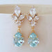 Wholesale colored artificial gemstone metal earrings JDC-ES-WN004 Earrings 薇妮 AER510 Wholesale Jewelry JoyasDeChina Joyas De China