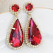 Wholesale colored artificial gemstone metal earrings JDC-ES-WN004 Earrings 薇妮 AER570 Wholesale Jewelry JoyasDeChina Joyas De China