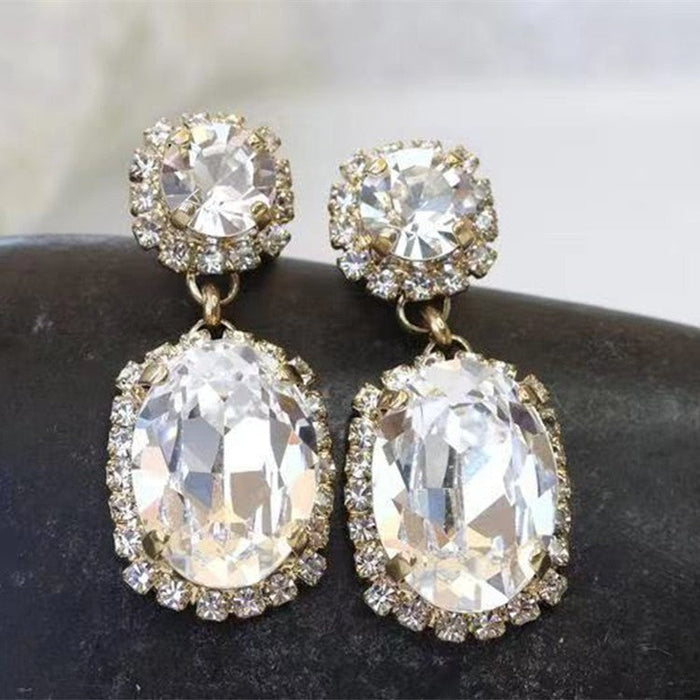 Wholesale colored artificial gemstone metal earrings JDC-ES-WN004 Earrings 薇妮 AER573 Wholesale Jewelry JoyasDeChina Joyas De China