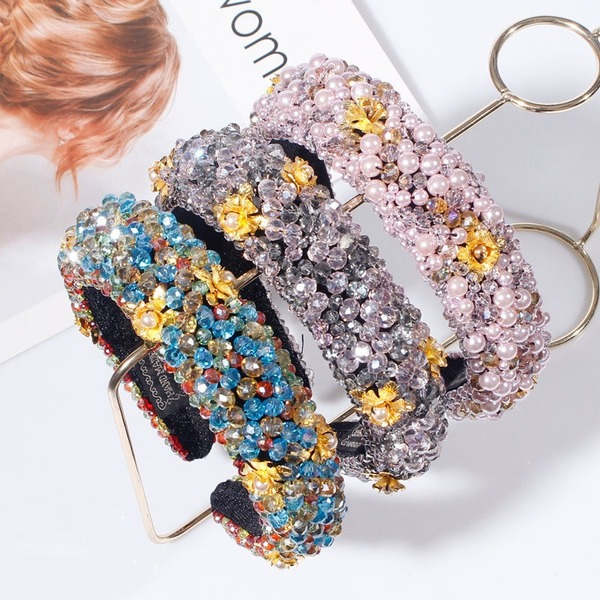 Wholesale Colored Boho Style Crystal Headband JDC-HD-Yangq003 Headband 艳茜 Wholesale Jewelry JoyasDeChina Joyas De China