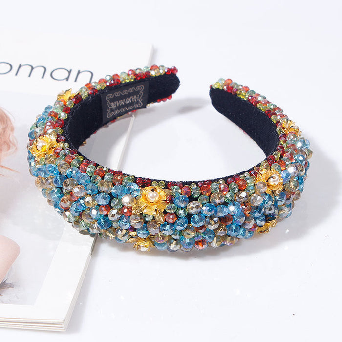 Wholesale Colored Boho Style Crystal Headband JDC-HD-Yangq003 Headband 艳茜 Color Wholesale Jewelry JoyasDeChina Joyas De China