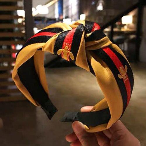 Bulk Jewelry Wholesale colored cloth bee striped ribbon knotted headband JDC-HD-GSXY001 Wholesale factory from China YIWU China