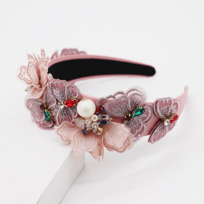 Bulk Jewelry Wholesale colored cloth multi-layer butterfly-encrusted diamond hair ornaments JDC-HD-JB008 Wholesale factory from China YIWU China