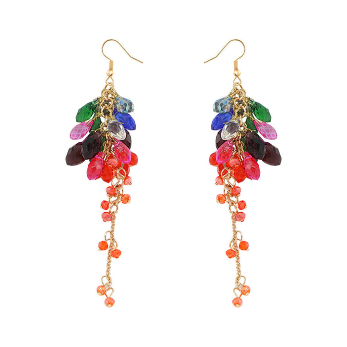 Wholesale colored crystal flower earrings JDC-ES-JQ124 Earrings JoyasDeChina color Wholesale Jewelry JoyasDeChina Joyas De China