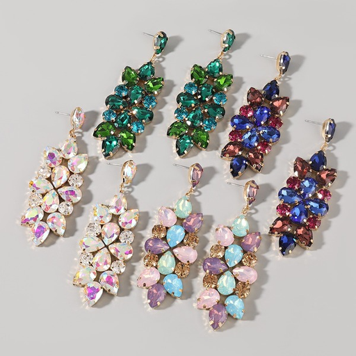 Wholesale colored diamond alloy glass diamond geometric earrings JDC-ES-JL015 Earrings JoyasDeChina Wholesale Jewelry JoyasDeChina Joyas De China