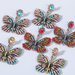 Wholesale colored diamond butterfly alloy earrings JDC-ES-JL104 Earrings JoyasDeChina Wholesale Jewelry JoyasDeChina Joyas De China