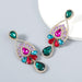 Wholesale colored diamond drop-shaped alloy earrings JDC-ES-JL052 Earrings JoyasDeChina color Wholesale Jewelry JoyasDeChina Joyas De China