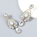 Wholesale colored diamond drop-shaped alloy earrings JDC-ES-JL052 Earrings JoyasDeChina white Wholesale Jewelry JoyasDeChina Joyas De China