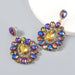 Wholesale colored diamond drop-shaped earrings alloy earrings JDC-ES-JL040 Earrings JoyasDeChina yellow Wholesale Jewelry JoyasDeChina Joyas De China