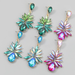 Wholesale colored diamond drop-shaped flower alloy earrings JDC-ES-JL099 Earrings JoyasDeChina Wholesale Jewelry JoyasDeChina Joyas De China