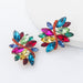 Wholesale colored diamond flower alloy earrings JDC-ES-JL031 Earrings JoyasDeChina color Wholesale Jewelry JoyasDeChina Joyas De China