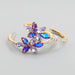 Wholesale colored diamond flower alloy earrings JDC-ES-JL076 Earrings JoyasDeChina purple Wholesale Jewelry JoyasDeChina Joyas De China