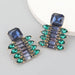 Wholesale colored diamond geometric alloy earrings JDC-ES-JL029 Earrings JoyasDeChina blue Wholesale Jewelry JoyasDeChina Joyas De China
