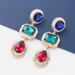 Wholesale colored diamond geometric alloy earrings JDC-ES-JL053 Earrings JoyasDeChina Wholesale Jewelry JoyasDeChina Joyas De China