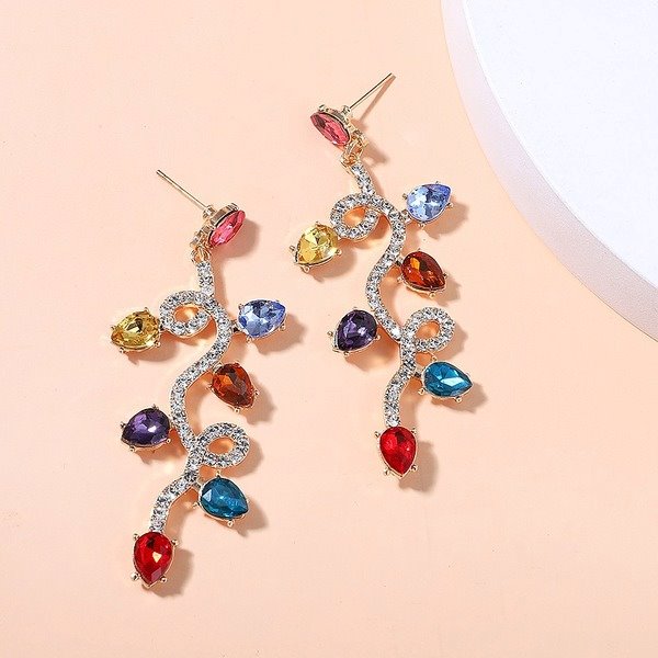 Wholesale colored diamond resin earrings JDC-ES-JQ215 Earrings 佳琪 Wholesale Jewelry JoyasDeChina Joyas De China