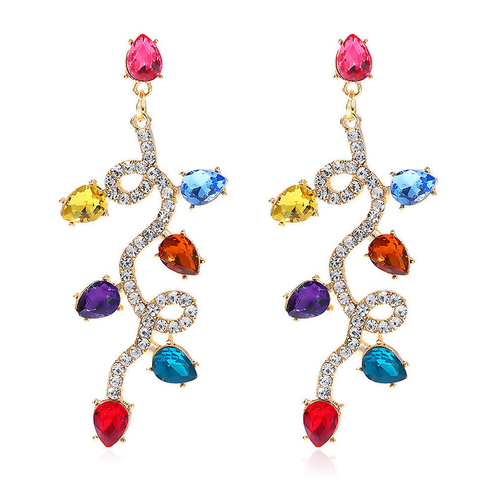 Wholesale colored diamond resin earrings JDC-ES-JQ215 Earrings 佳琪 color Wholesale Jewelry JoyasDeChina Joyas De China