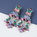 Wholesale colored diamond tree shaped flower alloy earrings JDC-ES-JL025 Earrings JoyasDeChina purple Wholesale Jewelry JoyasDeChina Joyas De China