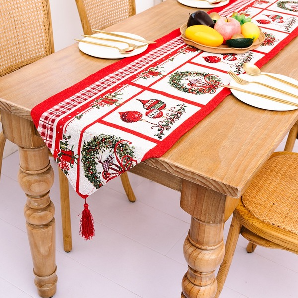 Bulk Jewelry Wholesale colored fabric Christmas tablecloth table decoration JDC-CS-HB018 Wholesale factory from China YIWU China