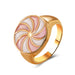 Wholesale colored geometric alloy rings JDC-RS-D063 Rings JoyasDeChina 02KC gold # powder Wholesale Jewelry JoyasDeChina Joyas De China