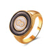 Wholesale colored geometric alloy rings JDC-RS-D063 Rings JoyasDeChina 06KC Gold, black and white Wholesale Jewelry JoyasDeChina Joyas De China